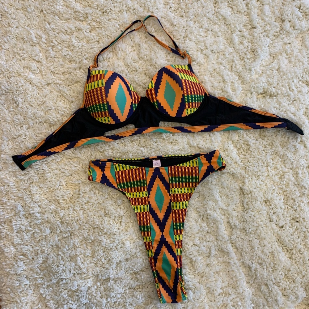 Never worn. Tribal print bikini.